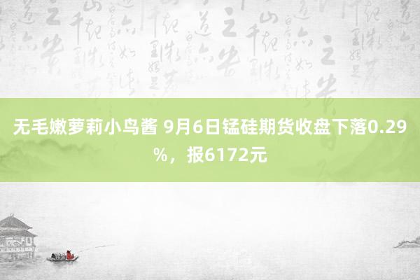 无毛嫩萝莉小鸟酱 9月6日锰硅期货收盘下落0.29%，报6172元