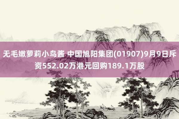 无毛嫩萝莉小鸟酱 中国旭阳集团(01907)9月9日斥资552.02万港元回购189.1万股