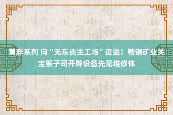 黄胖系列 向“无东谈主工场”迈进！鞍钢矿业关宝猴子司开辟设备先见维修体