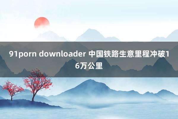 91porn downloader 中国铁路生意里程冲破16万公里