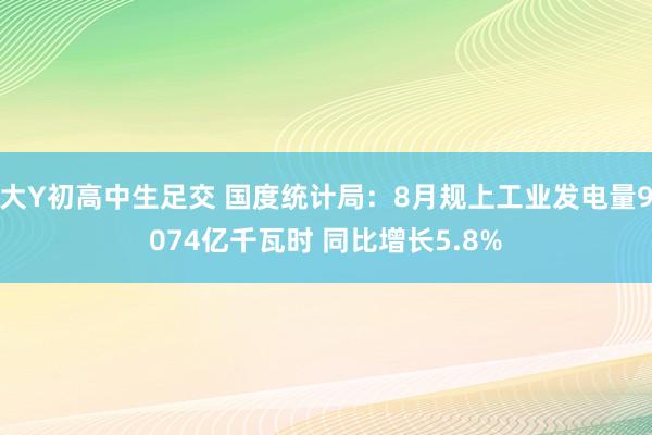 大Y初高中生足交 国度统计局：8月规上工业发电量9074亿千瓦时 同比增长5.8%