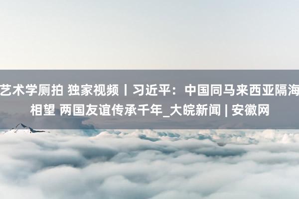 艺术学厕拍 独家视频丨习近平：中国同马来西亚隔海相望 两国友谊传承千年_大皖新闻 | 安徽网