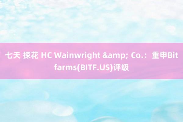 七天 探花 HC Wainwright & Co.：重申Bitfarms(BITF.US)评级