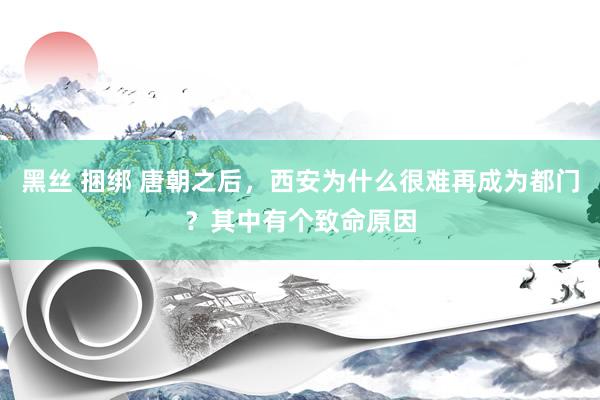 黑丝 捆绑 唐朝之后，西安为什么很难再成为都门？其中有个致命原因