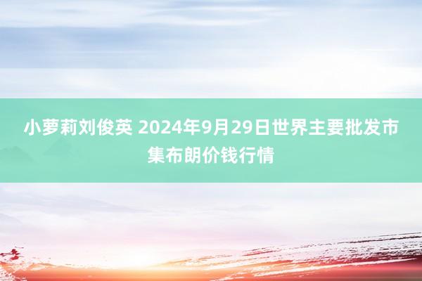 小萝莉刘俊英 2024年9月29日世界主要批发市集布朗价钱行情