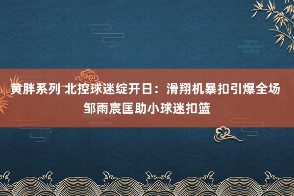 黄胖系列 北控球迷绽开日：滑翔机暴扣引爆全场 邹雨宸匡助小球迷扣篮