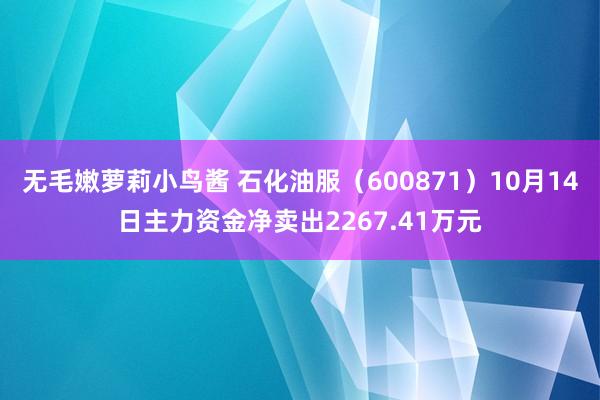 无毛嫩萝莉小鸟酱 石化油服（600871）10月14日主力资金净卖出2267.41万元