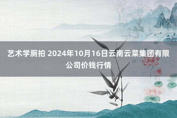 艺术学厕拍 2024年10月16日云南云菜集团有限公司价钱行情