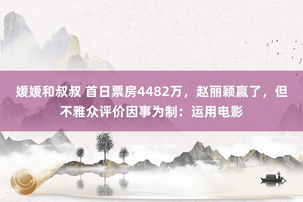 媛媛和叔叔 首日票房4482万，赵丽颖赢了，但不雅众评价因事为制：运用电影