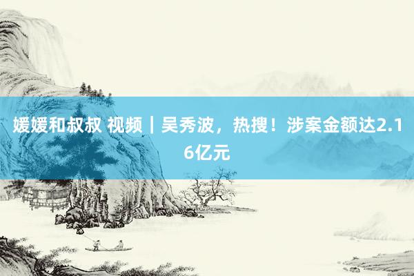 媛媛和叔叔 视频｜吴秀波，热搜！涉案金额达2.16亿元