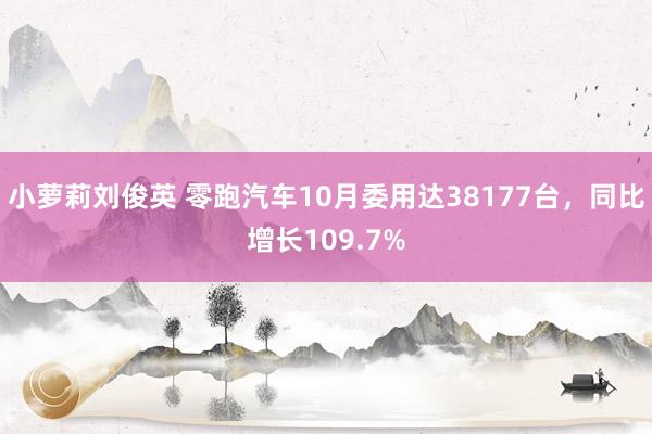 小萝莉刘俊英 零跑汽车10月委用达38177台，同比增长109.7%