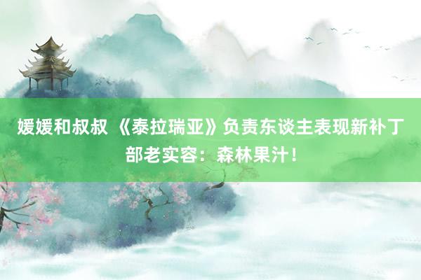 媛媛和叔叔 《泰拉瑞亚》负责东谈主表现新补丁部老实容：森林果汁！