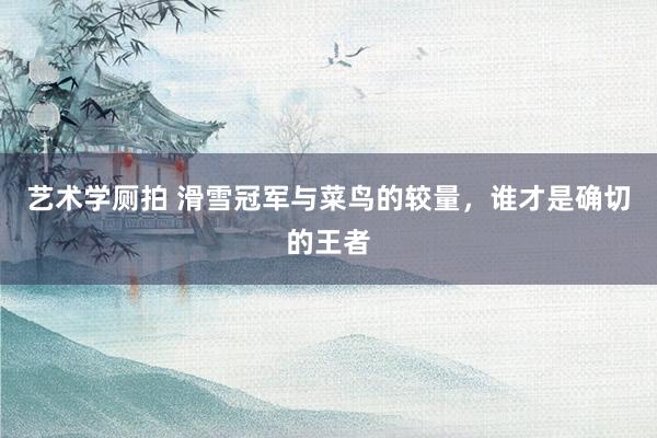 艺术学厕拍 滑雪冠军与菜鸟的较量，谁才是确切的王者