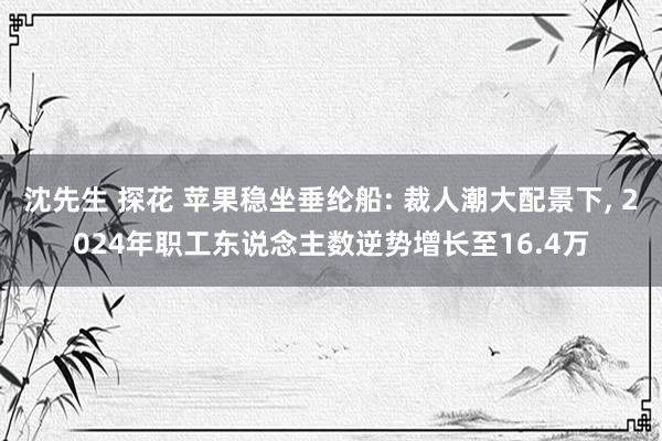 沈先生 探花 苹果稳坐垂纶船: 裁人潮大配景下， 2024年职工东说念主数逆势增长至16.4万