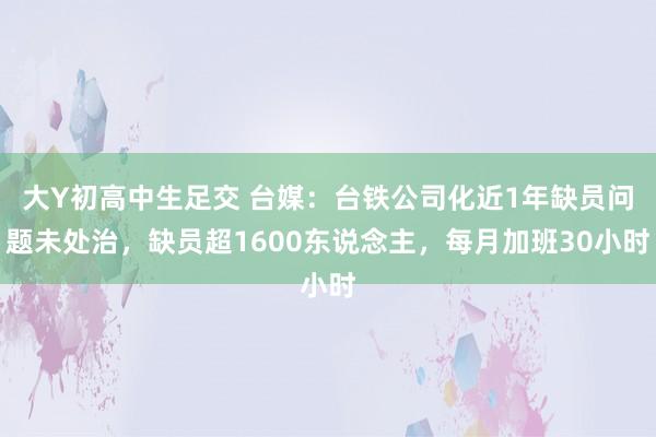 大Y初高中生足交 台媒：台铁公司化近1年缺员问题未处治，缺员超1600东说念主，每月加班30小时