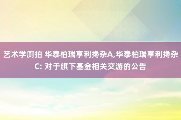 艺术学厕拍 华泰柏瑞享利搀杂A，华泰柏瑞享利搀杂C: 对于旗下基金相关交游的公告