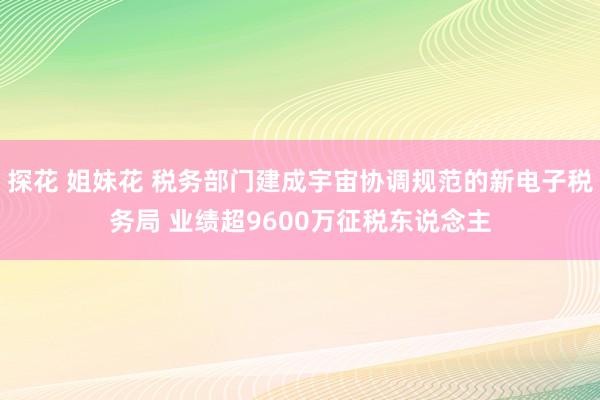 探花 姐妹花 税务部门建成宇宙协调规范的新电子税务局 业绩超9600万征税东说念主