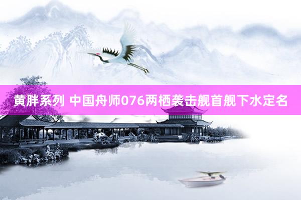 黄胖系列 中国舟师076两栖袭击舰首舰下水定名