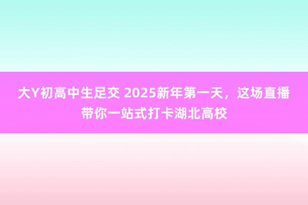 大Y初高中生足交 2025新年第一天，这场直播带你一站式打卡湖北高校