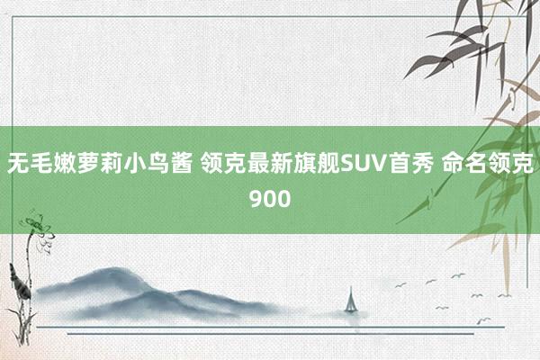 无毛嫩萝莉小鸟酱 领克最新旗舰SUV首秀 命名领克900