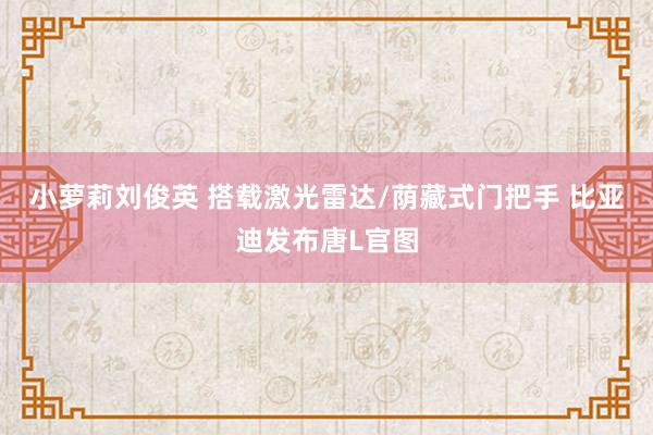 小萝莉刘俊英 搭载激光雷达/荫藏式门把手 比亚迪发布唐L官图