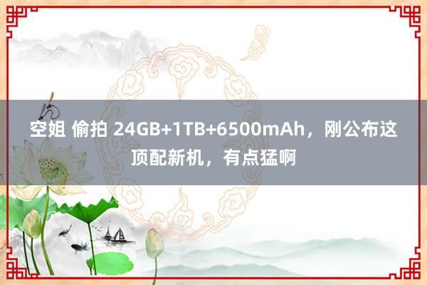 空姐 偷拍 24GB+1TB+6500mAh，刚公布这顶配新机，有点猛啊