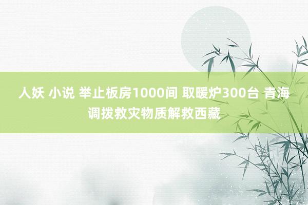 人妖 小说 举止板房1000间 取暖炉300台 青海调拨救灾物质解救西藏