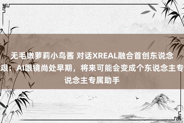 无毛嫩萝莉小鸟酱 对话XREAL融合首创东说念主吴克艰：AI眼镜尚处早期，将来可能会变成个东说念主专属助手